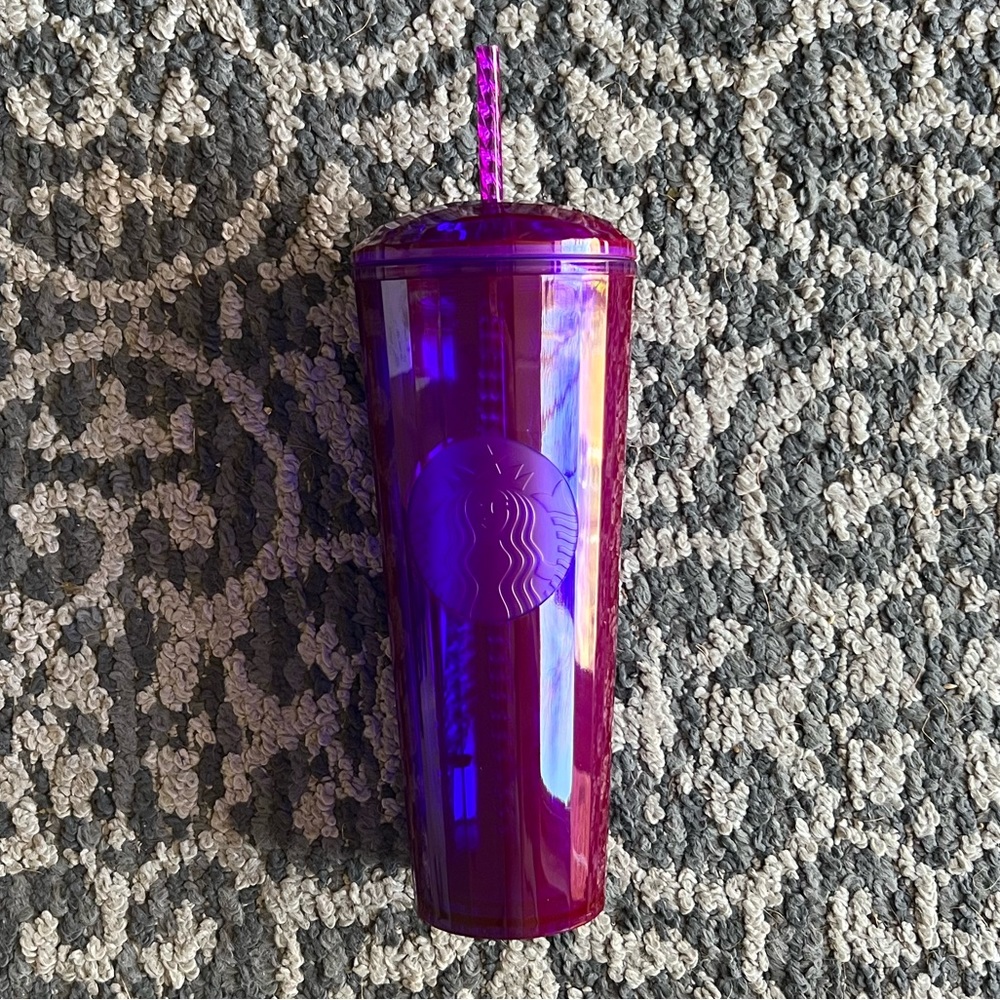 Starbucks Fall 2021 Purple Edge Glow Dome Cold Cup Tumbler